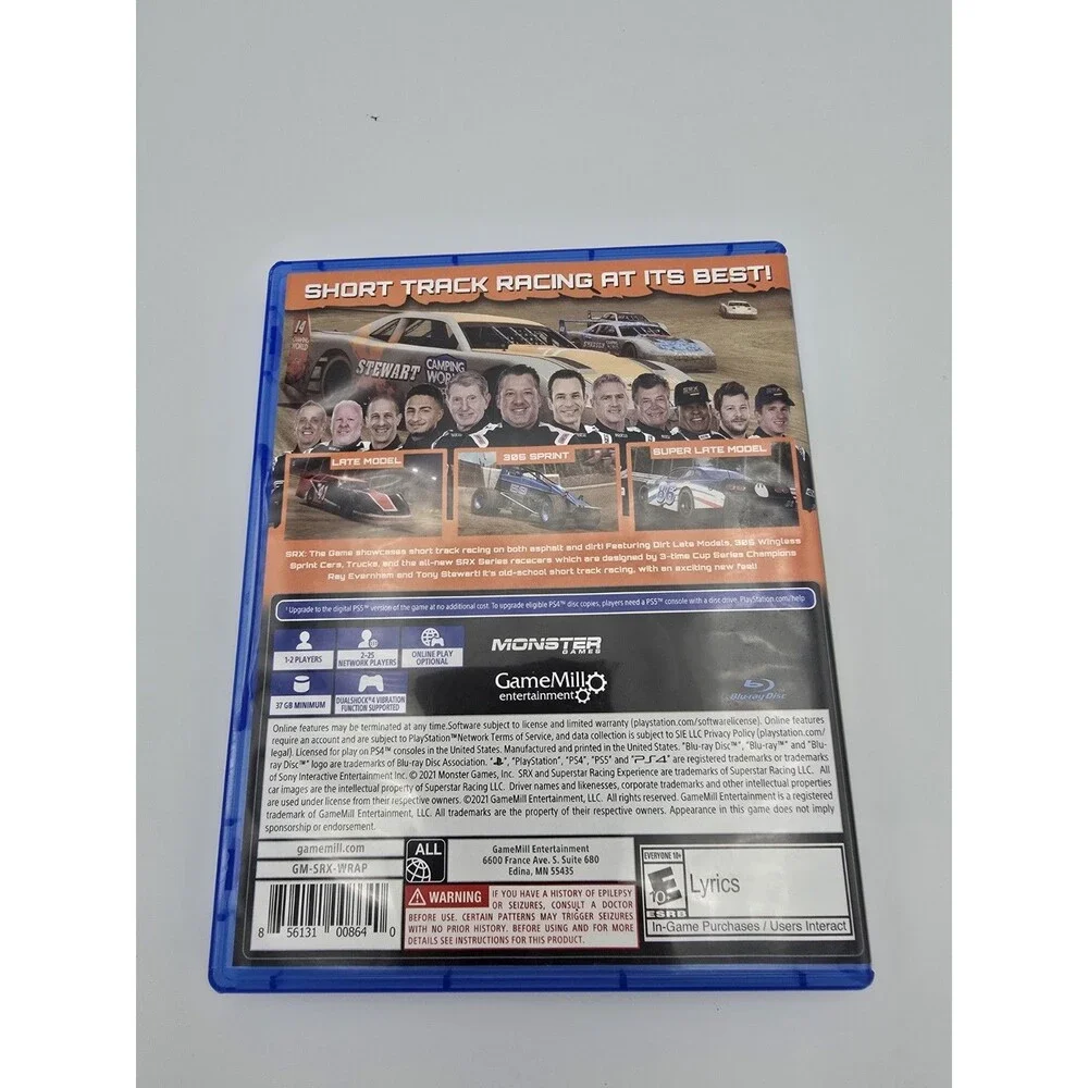 SRX: The Game PlayStation 4 PS4 (2021) Tony Stewart Racing CIB Very Good Tested